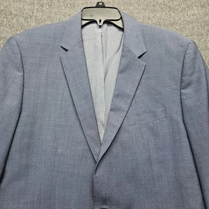 Hugo Boss The Keys/Shaft Blazer Sport Coat Jacket Sz 42L Blue Wool 2-Button - Picture 1 of 18