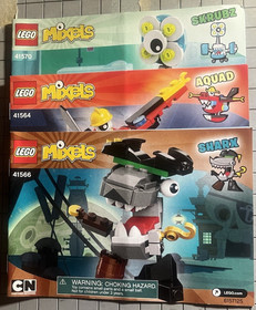 LEGO Mixels Instruction Manual Lot of 3 &ndash; 41566 Sharx, 41564 Aquad, 41570 Scrubz
