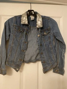 Dreampop Girls Denim Jacket W/Jeweled Collar Size Medium (10-12) NWOT - Picture 1 of 4