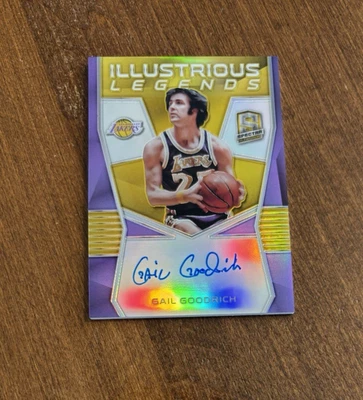 Gail Goodrich 2018-19 Spectra Illustrious Legends Gold Prizm Auto Lakers /10 HOF - Изображение 1 из 2