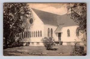 East Millinocket ME-Maine, Congregational Church, Antique Vintage Postcard - Picture 1 of 2