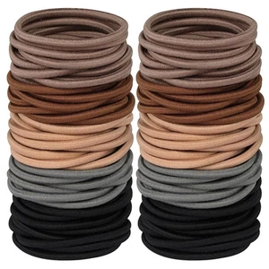 10/30/50 Stck. 4 mm Schwarz Pferdeschwanz Halter Elastische Haarbänder Scrunchies für Frauen Me - Bild 1 von 10