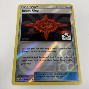 Pokémon TCG: Beast Ring 102a/131 Forbidden Light STAFF League Promo - Picture 1 of 2