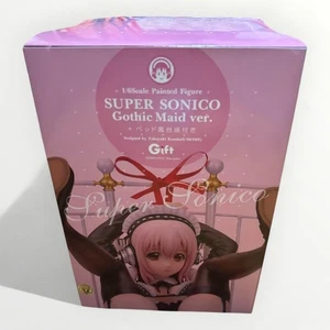 Super Sonico Gothic Maid Ver. Bed Style Base Figure Good Smile Company Japan - Picture 1 of 8