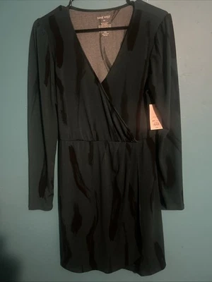 Vestido Mujer Nine West Talla Mediana Verde Y Negro Manga Larga Nuevo Con Etiquetas Foto 1 de 3