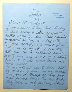 Major General Weir de Lancey Williams (1872-1961) Signed Letter - Picture 1 of 4