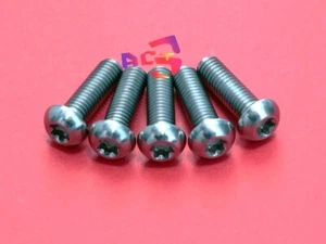 5pcs M8 x 25mm T40 Button Head Titanium/Ti Disc Brake Rotor Bolt - Picture 1 of 1