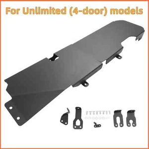 New Black For Jeep Wrangler JK 2007-2018 4WD 4-Door Steel Gas Tank Skid Plate - Picture 1 of 16