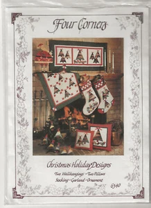 Quilted Christmas Trees Holiday Designs Wall Hanging Stockings Pillows Pattern - Picture 1 of 2