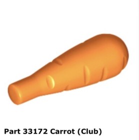 Lego 2x 33172 Orange Carrot (Club) 10236 Ewok Village