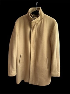 Ermenegildo Zegna Soft Wool Zip Coat Jacket Puffer Lining Camel Size M - Picture 1 of 24