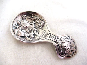 Silver Plate SMALL,VERY ORNATE CADDY SPOON  Dutch, early 20th.century - PLEET 90 - Picture 1 of 6