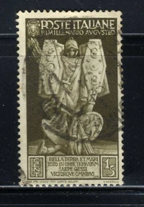 1937 ITALIA Royaume Bimillenario Augusto 15 centesimi USATO - Foto 1 di 1