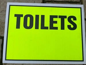 Event Signage - Running Event / Cycling LARGE TOILETS Sign - Picture 1 of 3