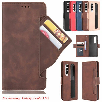 For Samsung Galaxy Z Fold 6 5 5G Shockproof Case Wallet Card Leather Flip Cover - Image 1 of 3