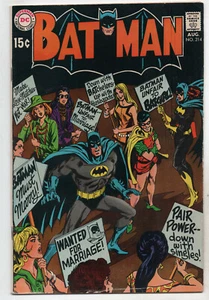 Batman 214 DC 1969 FN VF Robin Batgirl Protest Marriage Irv Novick - Picture 1 of 2