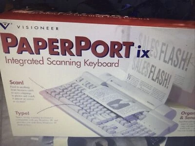 Visioneer PaperPort ix mechanical scanner/ keyboard  - Image 1 of 3