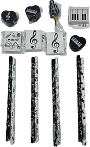 Lápiz música imán borrador sacapuntas regalo musical regalo set instrumento - Imagen 1 de 16