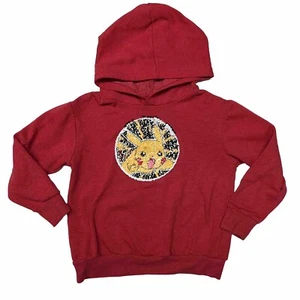 Pokemon Hoodie Pikachu Flip Sequin Pullover Sweatshirt Youth Girls Boys X-Small - Picture 1 of 9