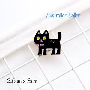 Black Cat Enamel Pin/Brooch For Bags& Clothes- AU SELLER