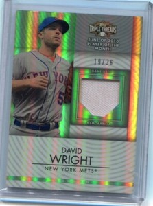 2012 Topps Triple Threads - DAVID WRIGHT - Game Bat - NEW YORK METS #d/36