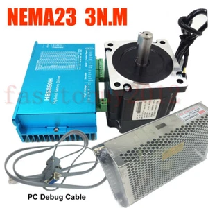 428oz-in Closed-Loop Stepper Motor Nema23 3NM DSP Drive Power Supply RS232 Cable - Picture 1 of 18