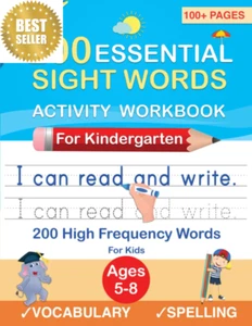 200 Essential Sight Words Workbook - Kids Learn Trace & Practice High-Frequency - Picture 1 of 12