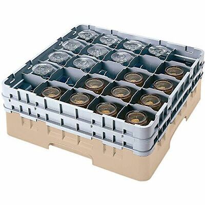 Cambro Camrack Beige 25 Compartments - MaxGlass Height 215mm - 267x500x500mm • 83.99£
