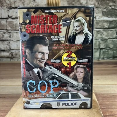 Mister Scarface/Cop In Blue Jeans (Double DVD) 1970s Jack Palance New Sealed!! - Image 1 of 2