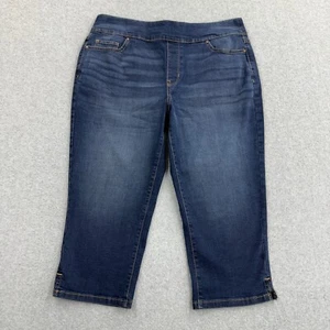 Pantalones Croft Barrow para mujer 14 Denim Pull on Capri cómodos bolsillos en la cintura Preppy - Imagen 1 de 10