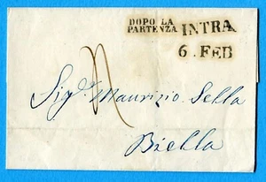 1846 INTRA stampatello + datario + DOPO LA PARTENZA (306062) - Imagen 1 de 2