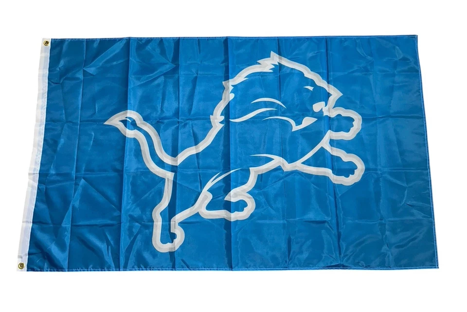 Bandera de la NFL con logotipo de Detroit Lions 3' x 5' TOTALMENTE NUEVA Foto 1 de 1