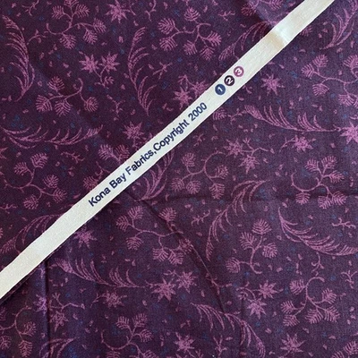 Purple Ditsy Floral Fabric Kona Bay Quilting Cotton 34x44 - Image 1 of 4