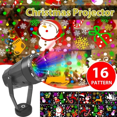 Proyector LED de Navidad Exterior Luz Láser Movimiento Paisaje Navidad Decoración Lámpara USB Foto 1 de 4