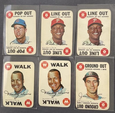 1968 Topps Game Baseball — (лот из 6 карточек) Санто, 2 Аллена, 2 Дэвиса, Фрегоси - Изображение 1 из 4