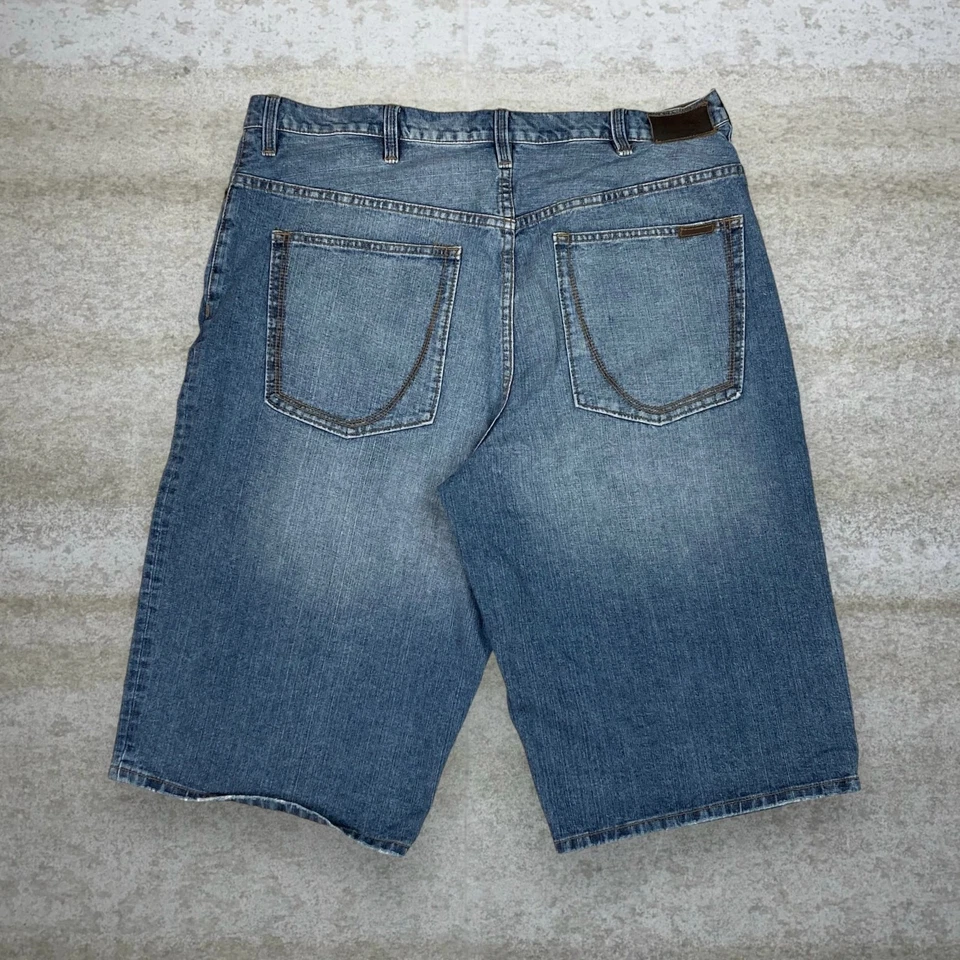 Vintage 90s Sean John Jean Shorts 38x16 Baggy Wide Leg Fit Light Wash 16" Inseam - Image 1 of 4