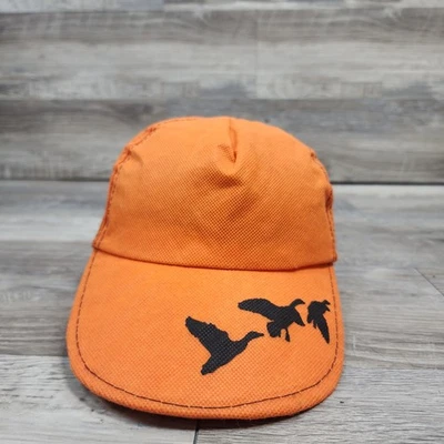 Gorra en blanco naranja pájaro naturaleza gorra jóvenes niños niños correa ajustable Foto 1 de 4