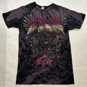 BMTH Bring Me The Horizon Shirt Mens Small All Over Print Punk Rock T Shirt - Picture 1 of 17