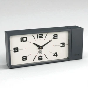 DULTON Double Face Clock Rectangle H21-0362GY Gray Silent Analog Wall Clock NEW - Picture 1 of 9