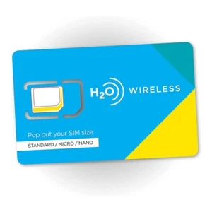Carte SIM PAYGO sans fil H2O avec crédit de 10€ - Photo 1 sur 1