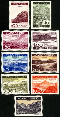 Cape Verde Stamps # 257-65 MLH VF Scott Value $100.00 Cover