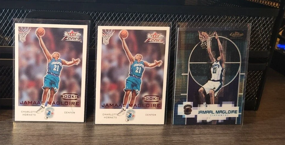 3 cartas Jamaal Magloire Rookie RC #ed Fleer Focus Topps Finest Hornets Rookie RCs Foto 1 de 1