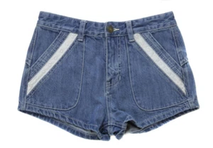 Free People Women's Lewis Blue Booty Denim Shorts Ret $88 New - Picture 1 of 2