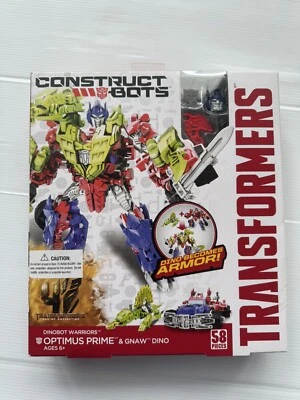 Construct Bots Transformers Optimus Prime & Dinobot Gnaw Hasbro A6165 Brand New - Image 1 of 4