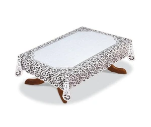 Rectangular large lace effect white Tablecloth 300x150cm (118"x59") perfect gift - Picture 1 of 2