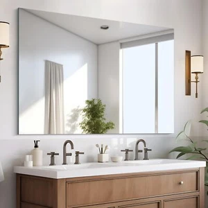 Frameless Rectangle Mirror, 36x48 Inch Large Bathroom Mirrors for Wall Over S... - Picture 1 of 7