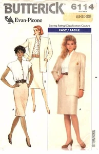 Butterick Schnittmuster Damen JACKE BLUSE ROCK 6114 Evan-Picone 18-22 UC - Bild 1 von 5