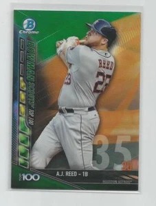 2017 Bowman Chrome A.J. REED Bowman Scouts' Top 100 Green Refractor 64/99 - Picture 1 of 1