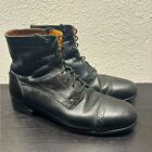 Ariat Paddock Heritage Western Lace Up Black Leather Boots 52701 Size Womens 9.5