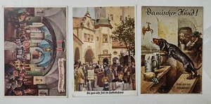 BEER BIER GERMANY MUNICH MUNCHEN HOFBRAUHAUS-LOT 3 POSTCARDS-C41-177 - Picture 1 of 1